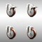 Service Caster 4 Inch 316SS Maroon Polyurethane Swivel Bolt Hole Caster Set with 2 Lock Brake SCC-SS316BHTTL20S414-PPUB-MRN-2-S-2 - alternate 1